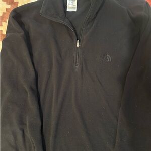 The North Face Womens half Zip-Up Black Sweater (fleece). Size Small!